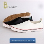 Plain PU Slip-on Casual Men's Footwear with Vulcanized Outsole