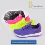 Fluorescent Colors Running Casual Footwear for Woman with PVC Injected Outsole