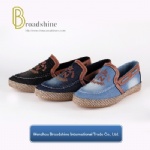 Designed Casual Mens Footwear with Washed Jean Upper