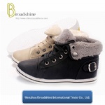 Hot Selling Ankle Kids Boots with Synthetic Fur Collar